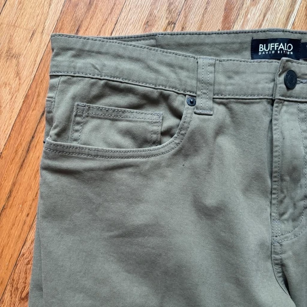 Buffalo David Bitton Men's Gray Stretch Jeans W34 L30 Straight Leg - Picture 14 of 16